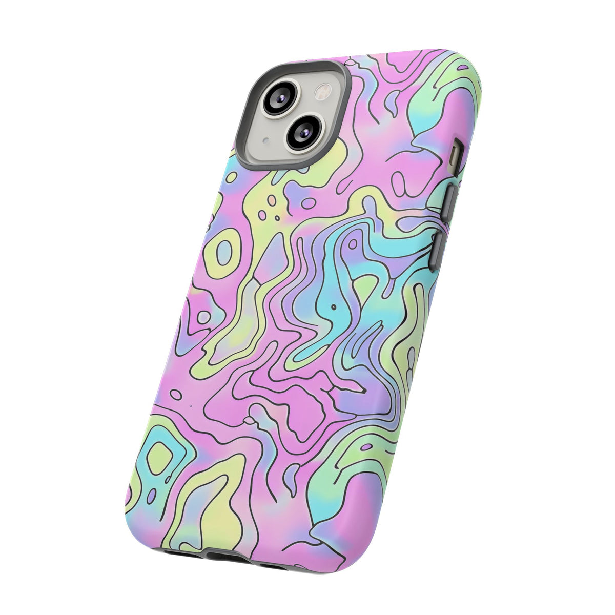 Abstract Pastel Waves and Wavy Lines Phone Case – Elegant and Modern Phone Cover 2