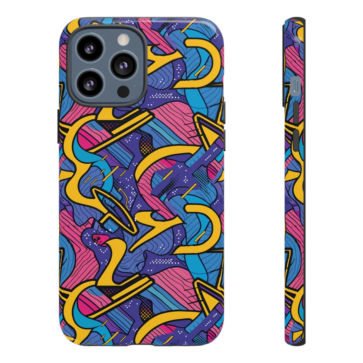 90s Themed Seamless Pattern Phone Case – Embrace Retro Style and Protection 249