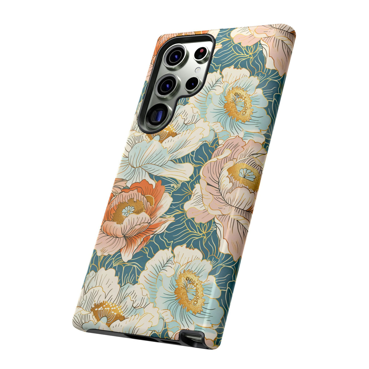 Japanese Blossom Asian Floral Design Phone Case – Elegant Floral Phone Cover 3