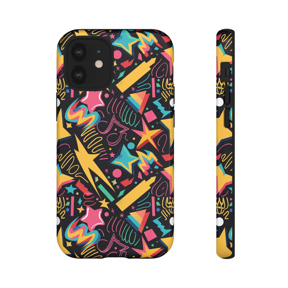 90s Themed Seamless Pattern Phone Case – Embrace Retro Style and Protection 232