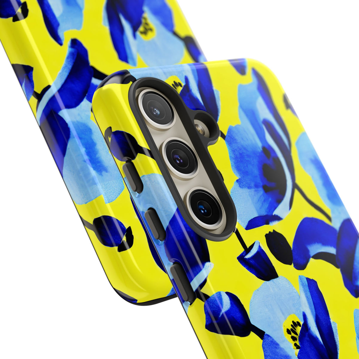 Vibrant Blue Floral Phone Case – A Perfect Fusion of Style and Protection