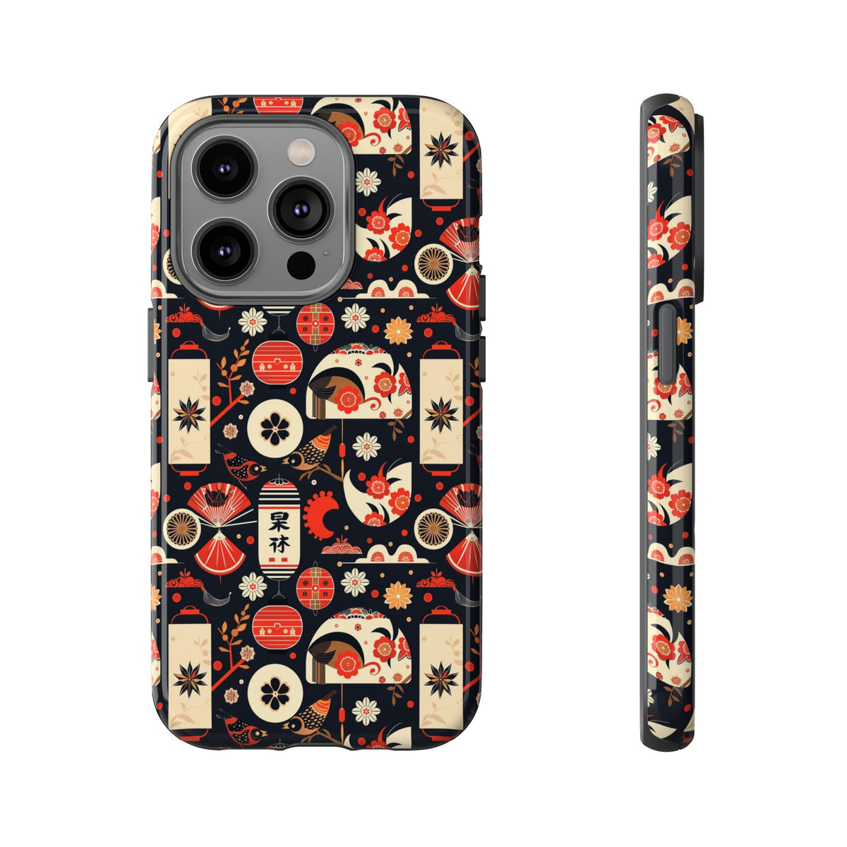 Japanese Pattern Phone Case – Elegant & Timeless Design for Your Phone 069