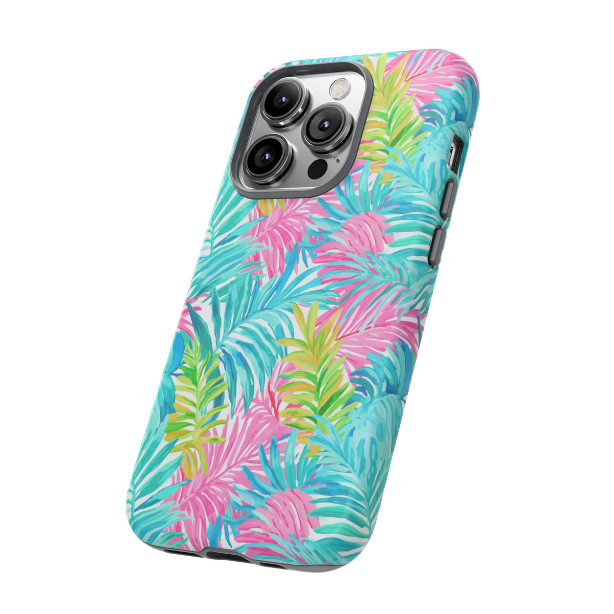 Vibrant Summer Leaves Phone Case – Colorful & Durable Summer Design