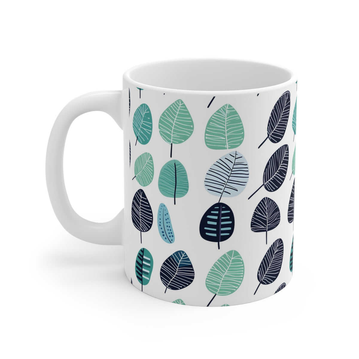 Botanical Foliage Autumn Leaf Pattern Coffee Cup  (9)