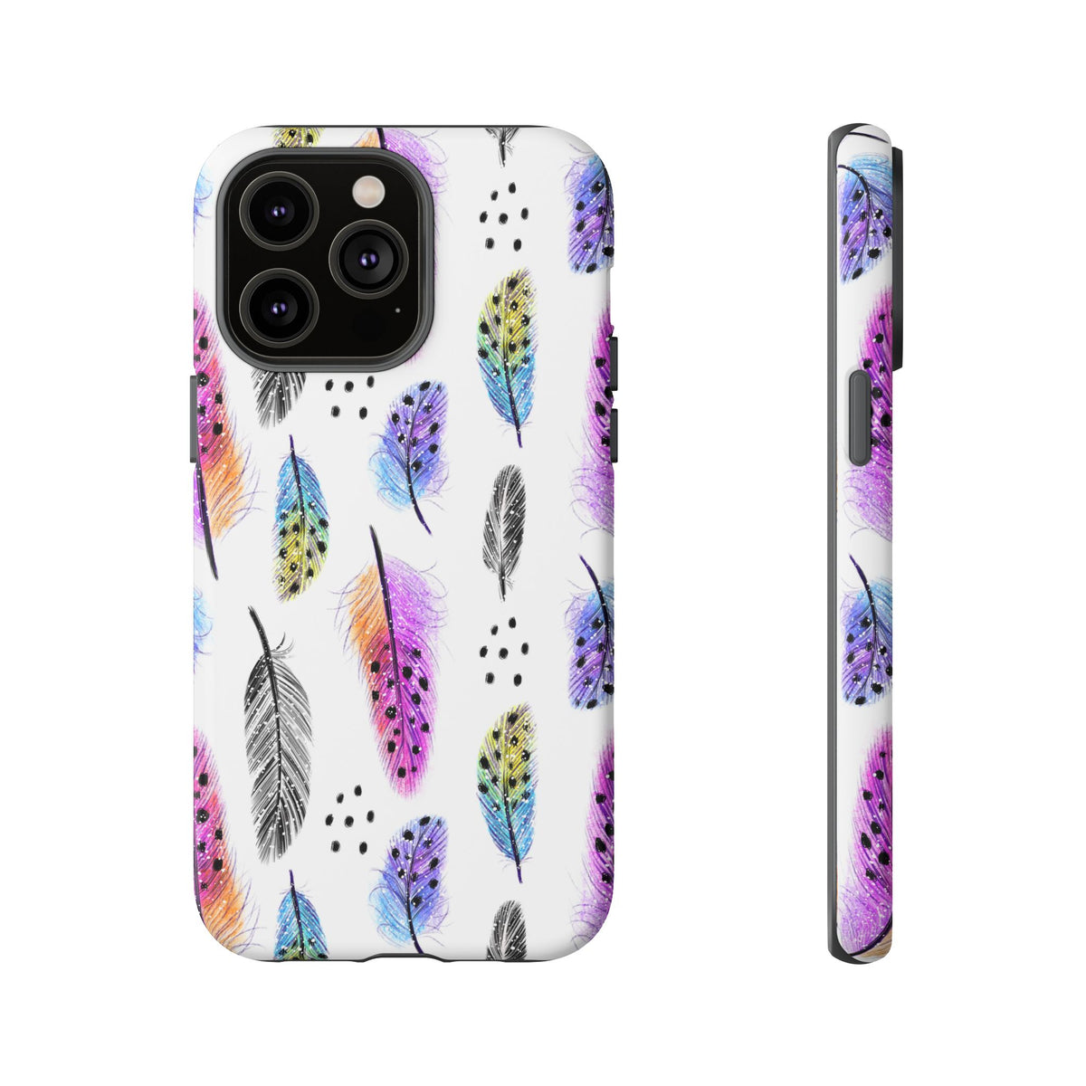 Feather Pattern Phone Case – Elegant & Durable Protection for Your Phone