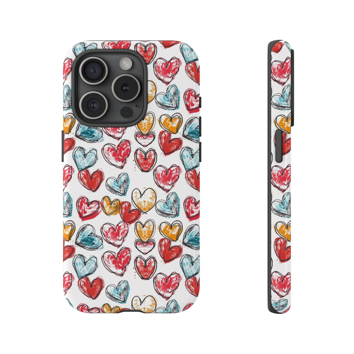 Heart Pattern Phone Case – Stylish & Loving Design for Your Device 235