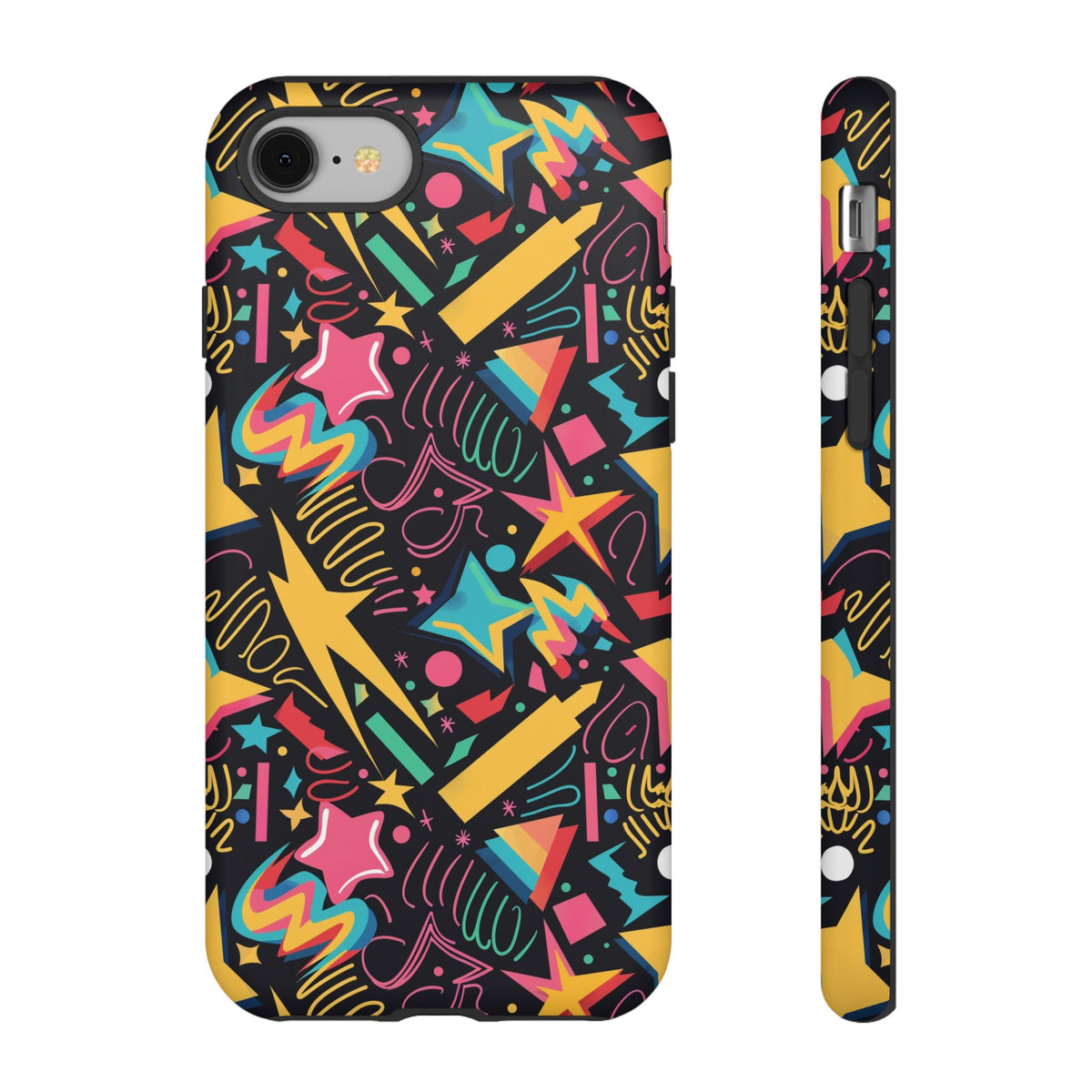 90s Themed Seamless Pattern Phone Case – Embrace Retro Style and Protection 232