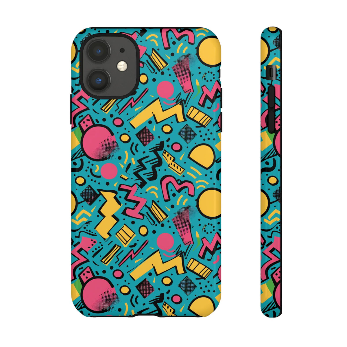 90s Themed Seamless Pattern Phone Case – Embrace Retro Style and Protection 253