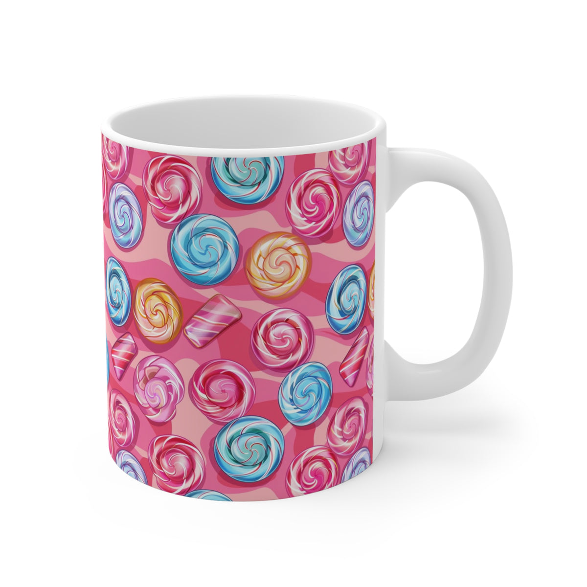 Colorful All-Over Candy Theme Coffee Mug Fun Ceramic Drinkware 012