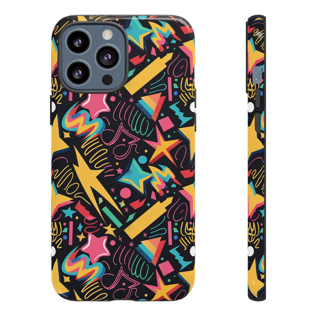 90s Themed Seamless Pattern Phone Case – Embrace Retro Style and Protection 232