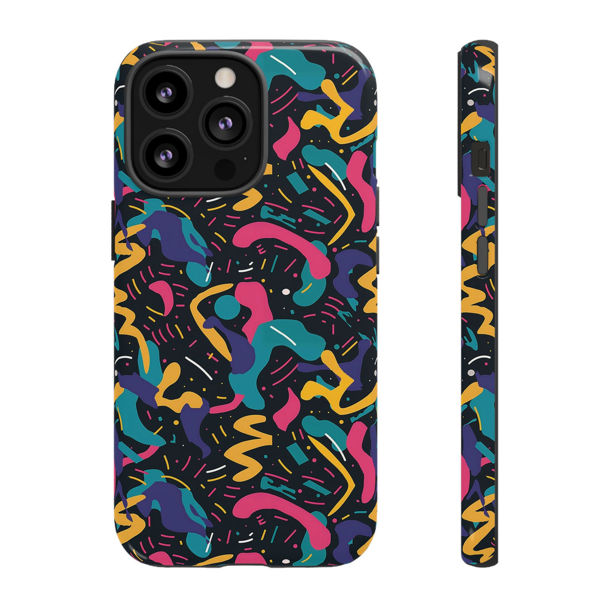 90s Themed Seamless Pattern Phone Case – Embrace Retro Style and Protection 235