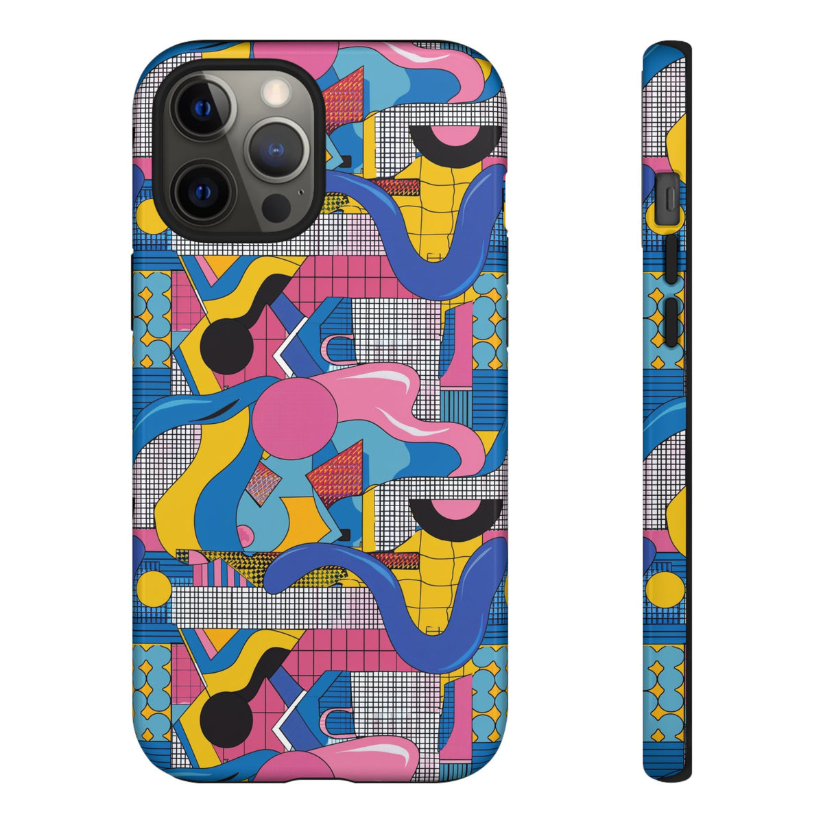 90s Themed Seamless Pattern Phone Case – Embrace Retro Style and Protection 224