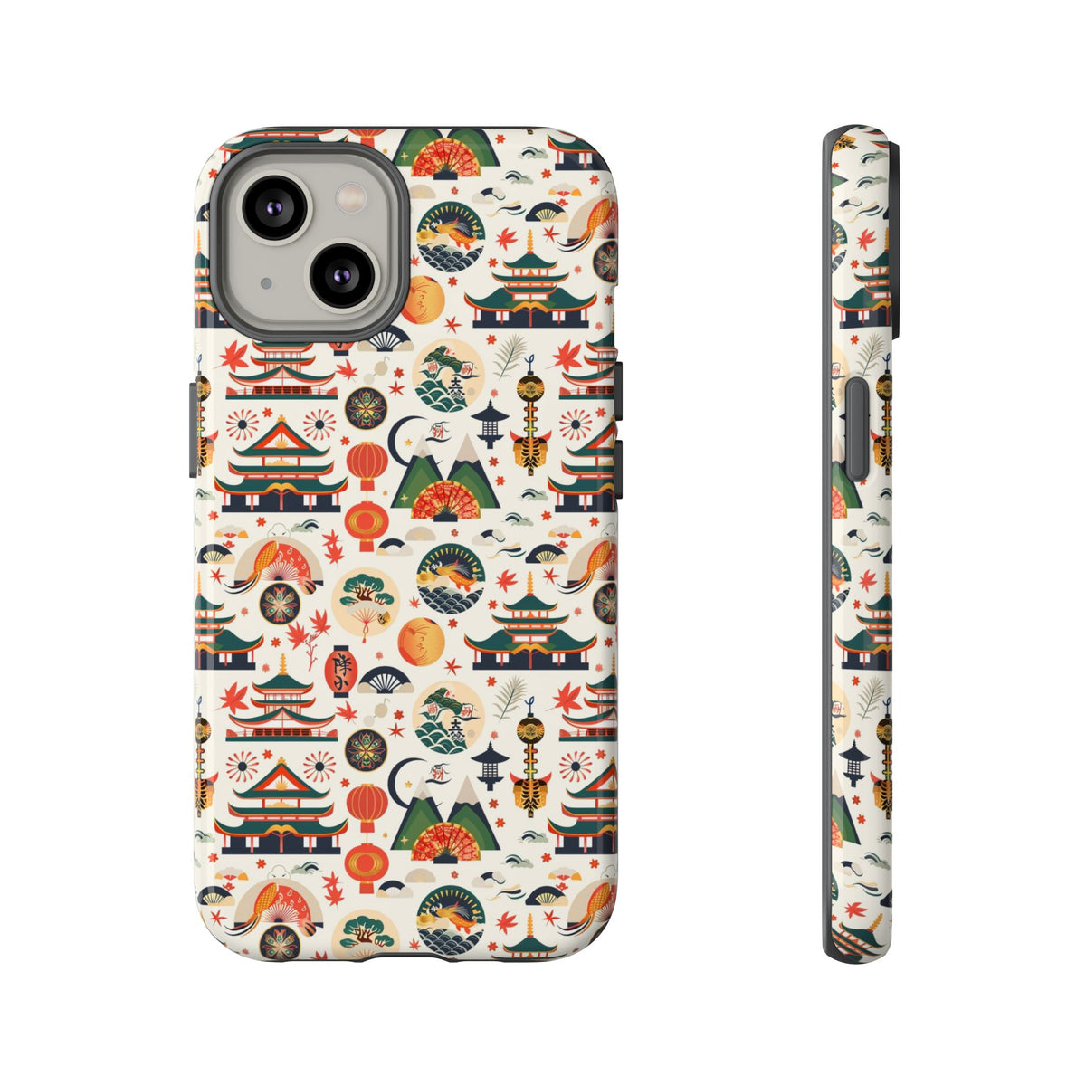 Japanese Pattern Phone Case – Elegant & Timeless Design for Your Phone 068