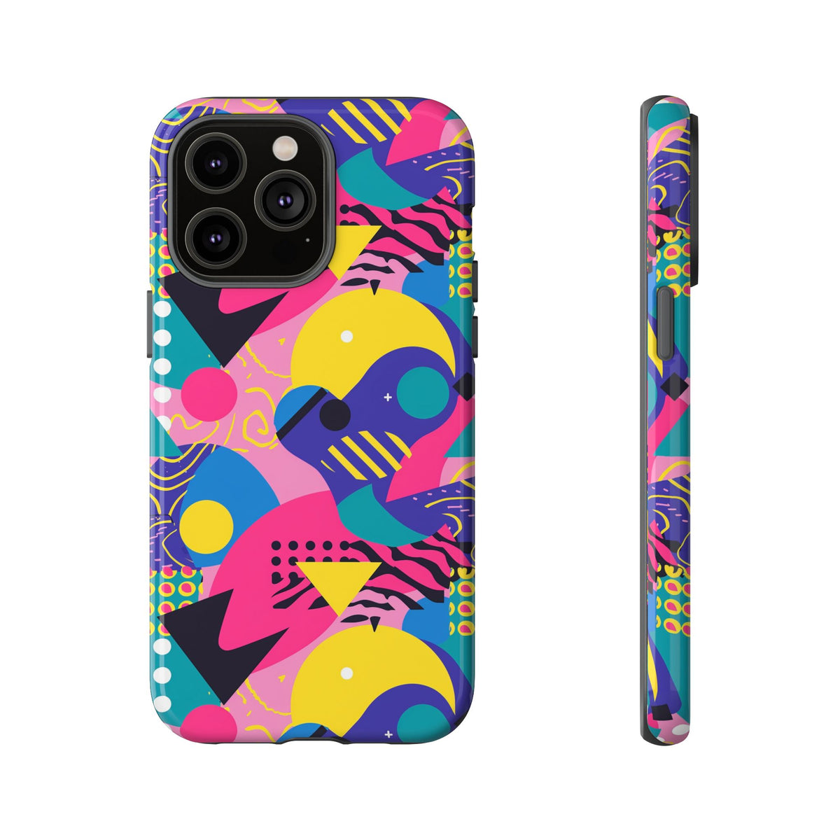 90s Themed Seamless Pattern Phone Case – Embrace Retro Style and Protection 283