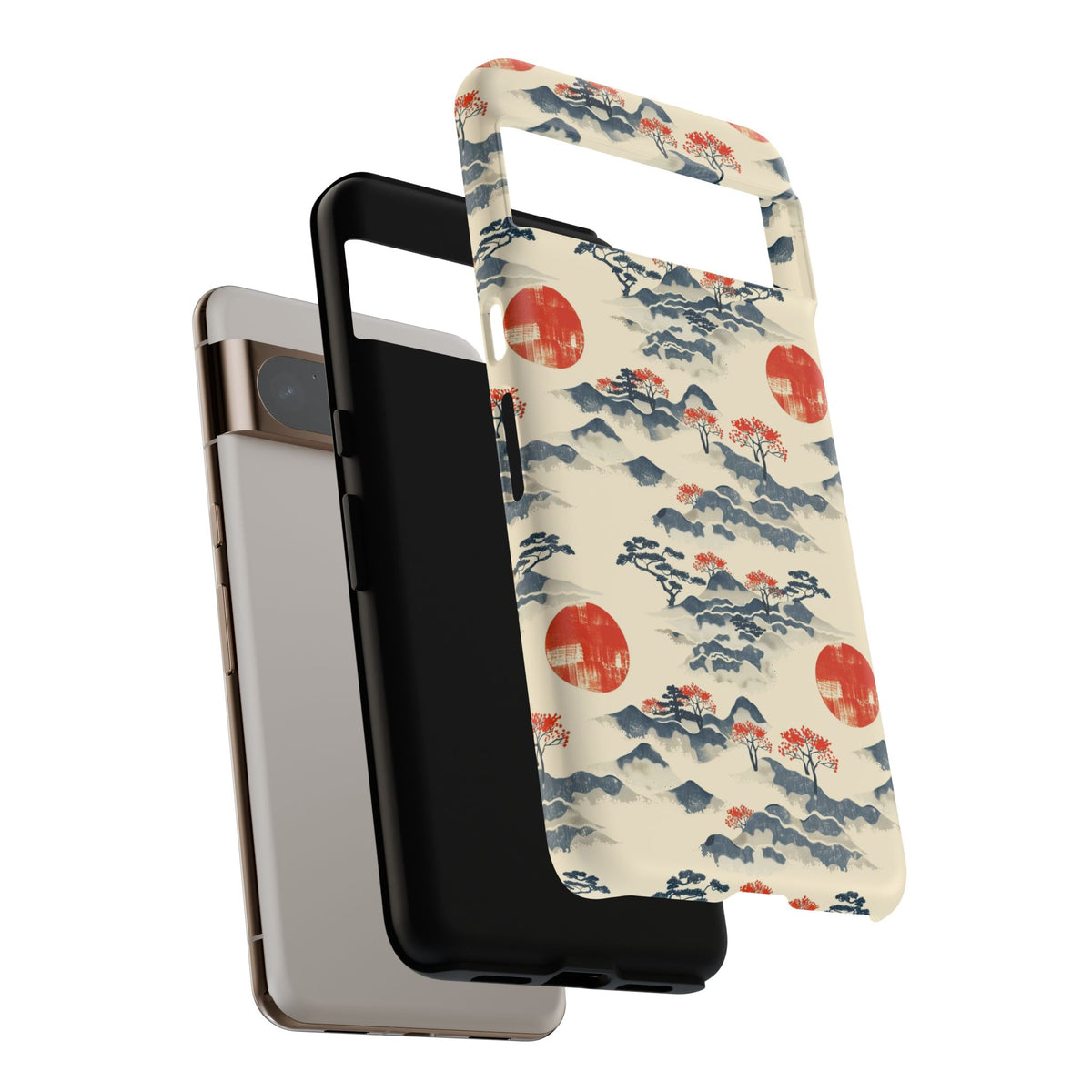 Japanese Pattern Phone Case – Elegant & Timeless Design for Your Phone 085