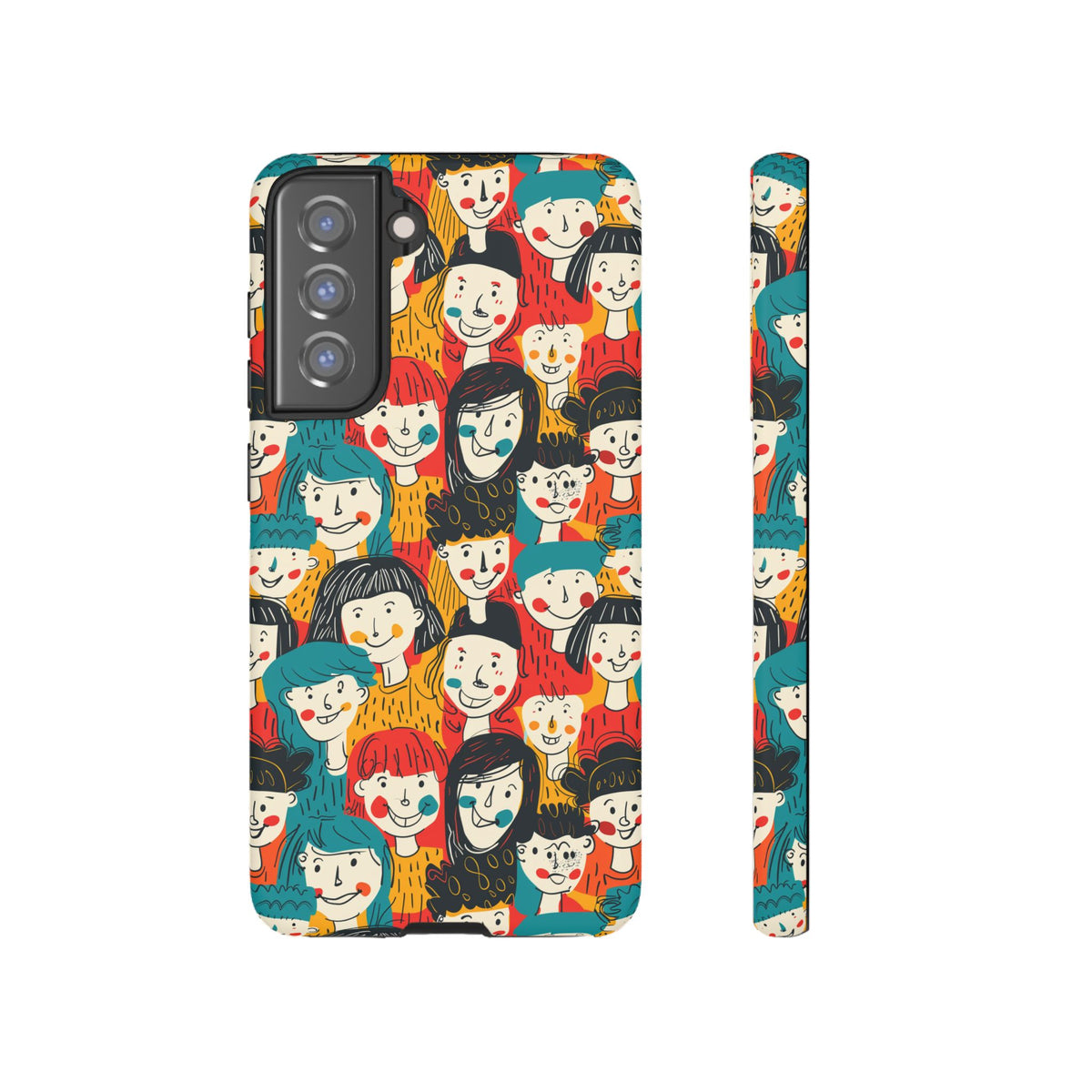 Happy Faces Phone Case – Joyful and Cheerful Design for a Bright Look 3