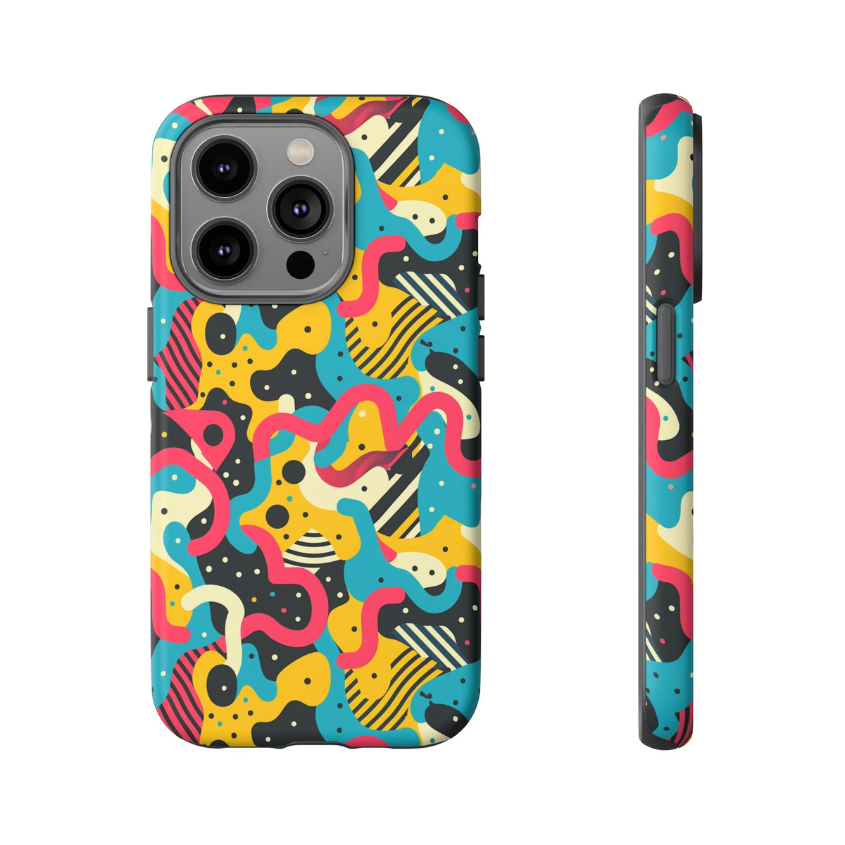 90s Themed Seamless Pattern Phone Case – Embrace Retro Style and Protection 238