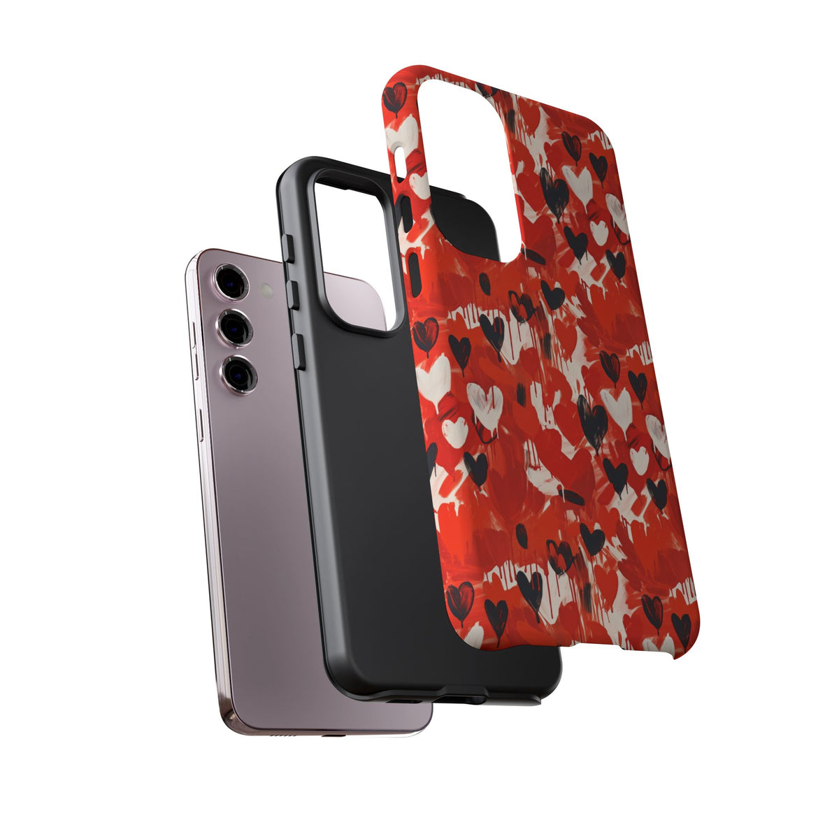 Heart Pattern Phone Case – Stylish & Loving Design for Your Device 355