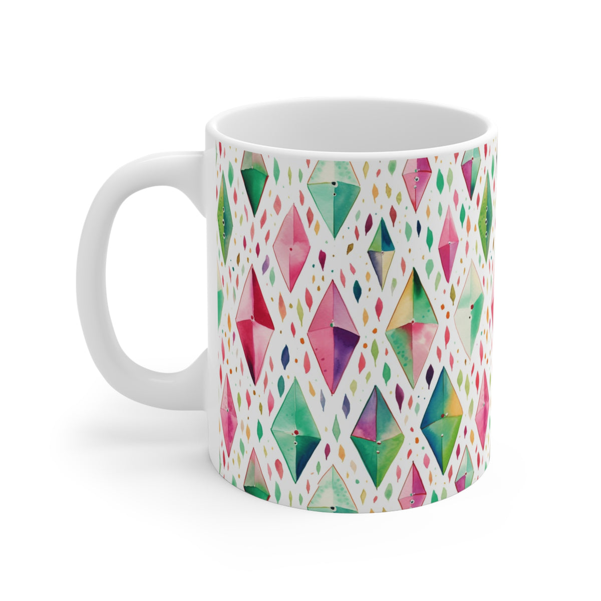 Various Watercolor Design All Over Coffee Mug – Unique Artistic Ceramic Coffee Cup 457