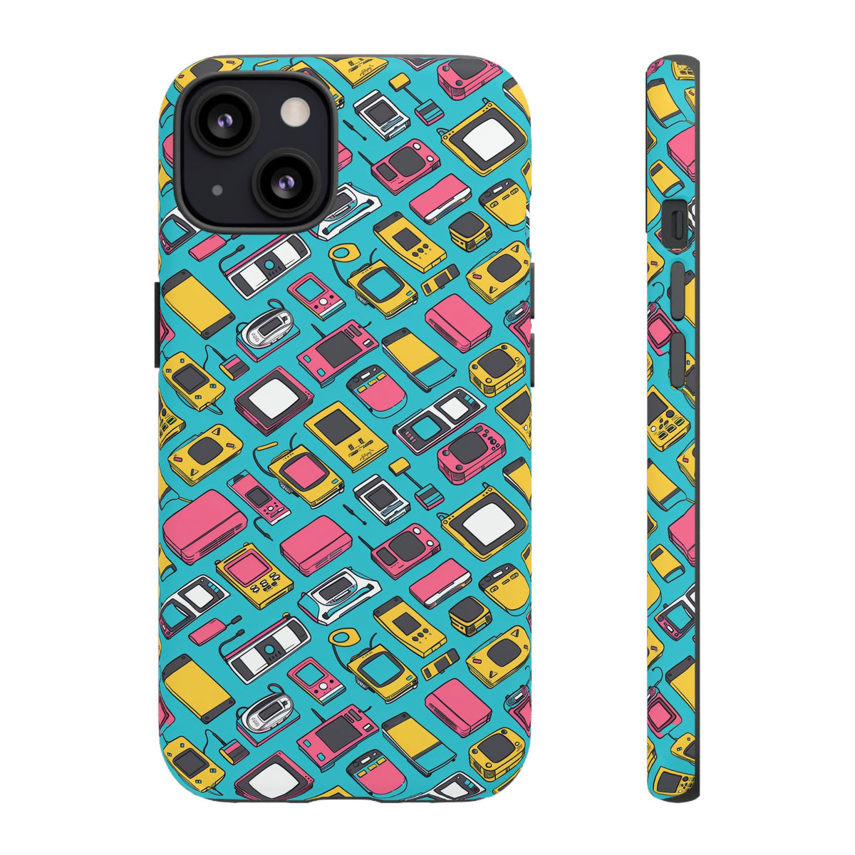 90s Themed Seamless Pattern Phone Case – Embrace Retro Style and Protection 237