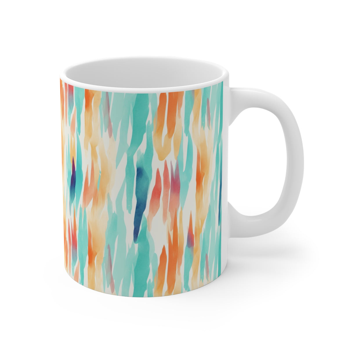 Various Watercolor Design All Over Coffee Mug – Unique Artistic Ceramic Coffee Cup 472