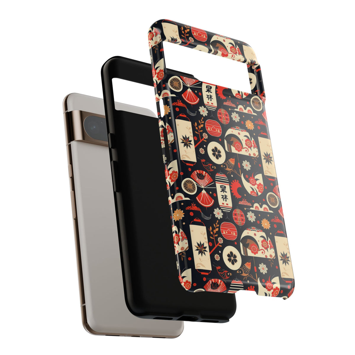 Japanese Pattern Phone Case – Elegant & Timeless Design for Your Phone 069