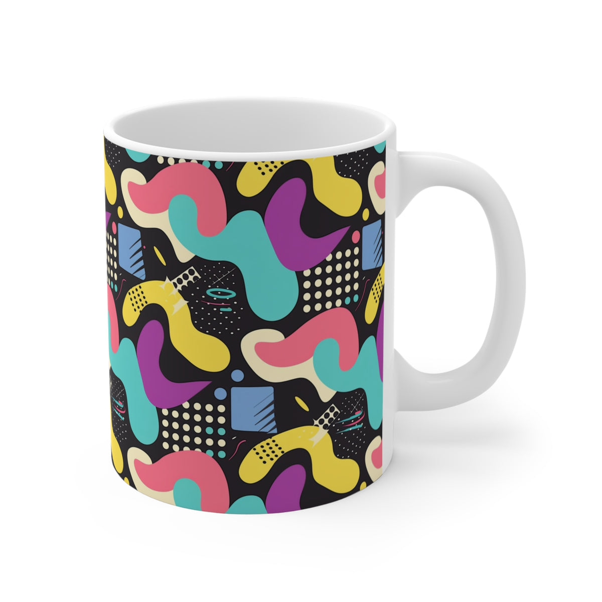 90s Retro Coffee Mug - Full Wrap Design 034