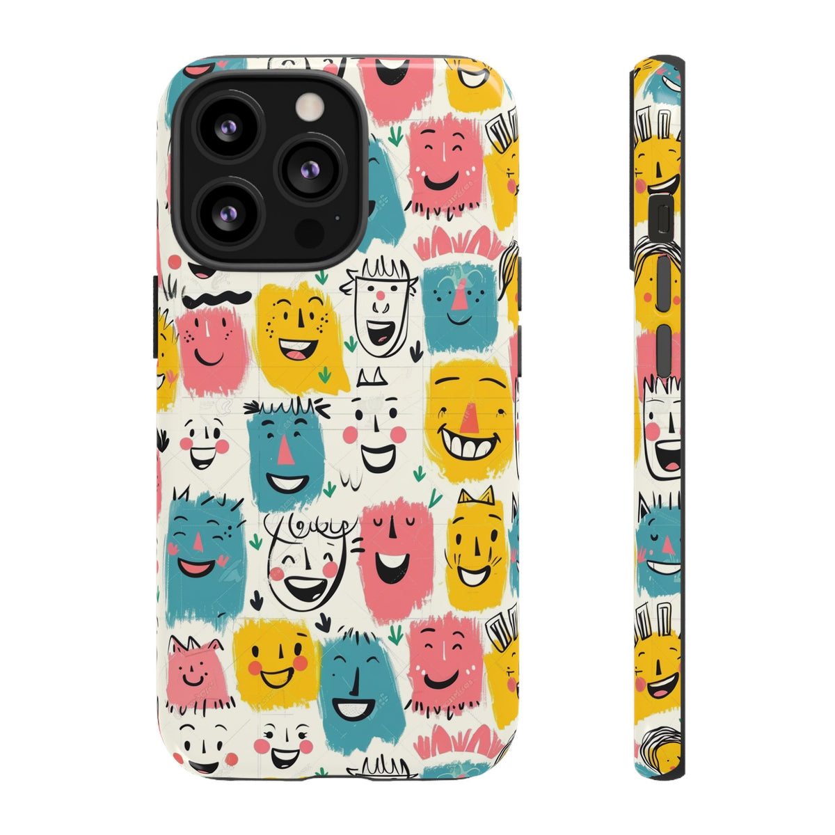 Happy Faces Phone Case – Joyful and Cheerful Design for a Bright Look