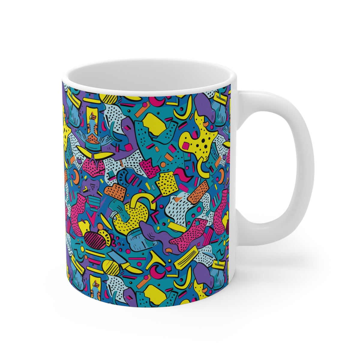 90s Retro Coffee Mug - Full Wrap Design 486