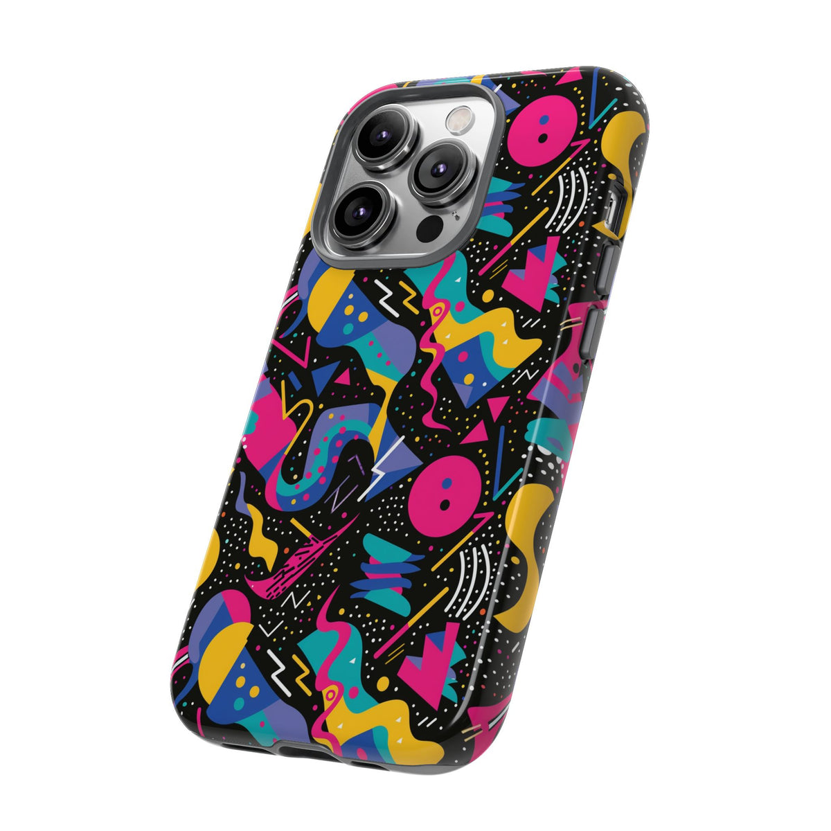 90s Themed Seamless Pattern Phone Case – Embrace Retro Style and Protection 302