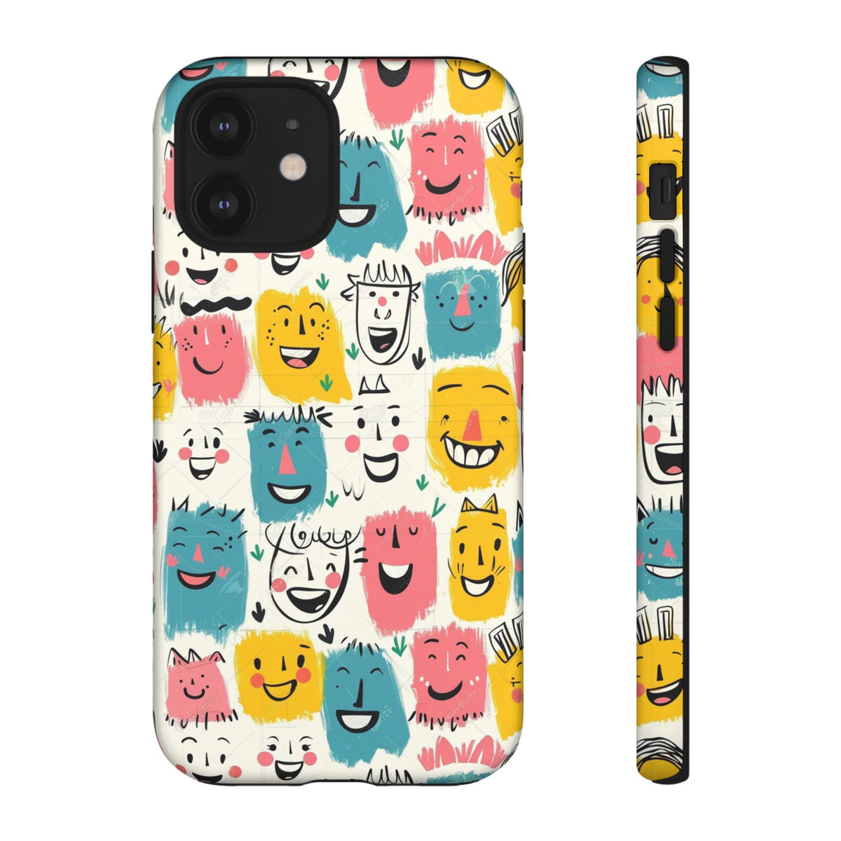 Happy Faces Phone Case – Joyful and Cheerful Design for a Bright Look