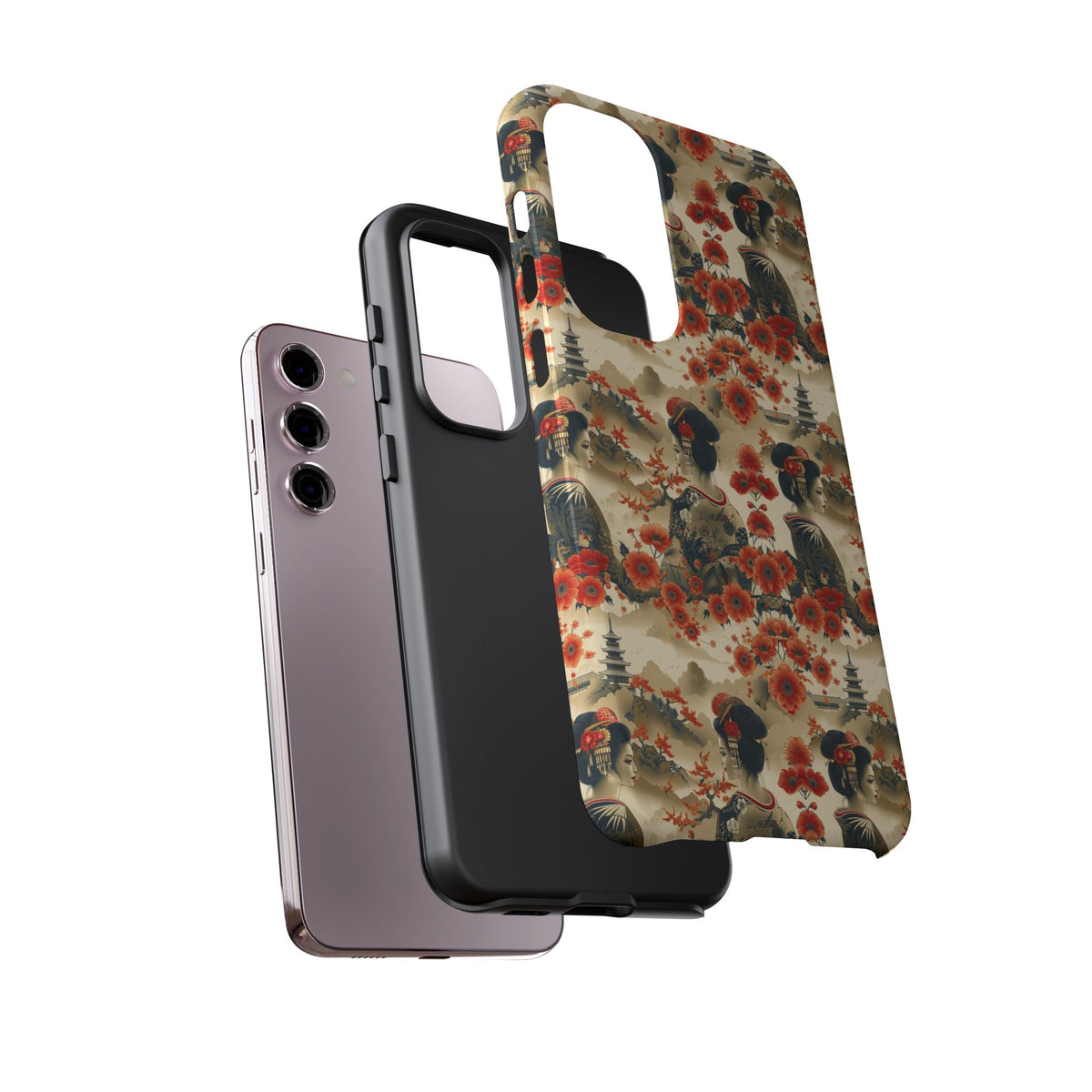 Japanese Pattern Phone Case – Elegant & Timeless Design for Your Phone 066