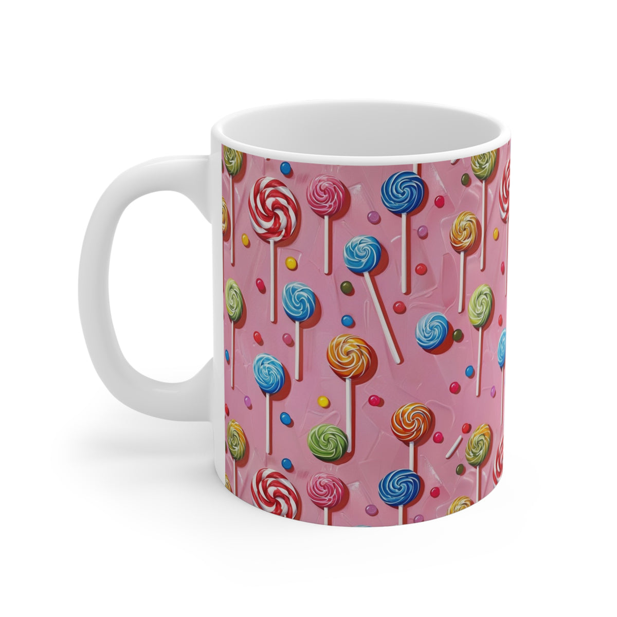 Colorful All-Over Candy Theme Coffee Mug Fun Ceramic Drinkware 301