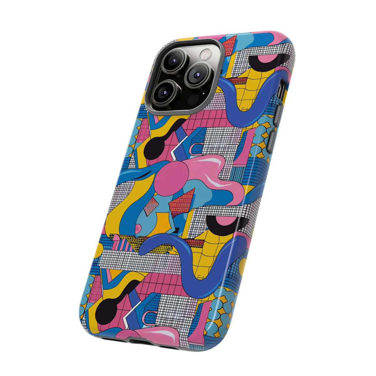 90s Themed Seamless Pattern Phone Case – Embrace Retro Style and Protection 224