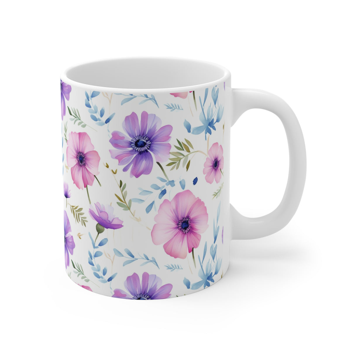 Various Watercolor Design All Over Coffee Mug – Unique Artistic Ceramic Coffee Cup 107