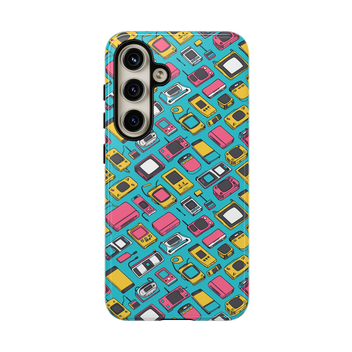 90s Themed Seamless Pattern Phone Case – Embrace Retro Style and Protection 237