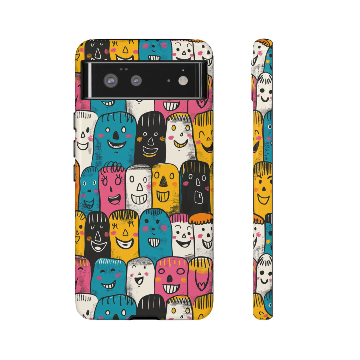 Happy Faces Phone Case – Joyful and Cheerful Design for a Bright Look 5