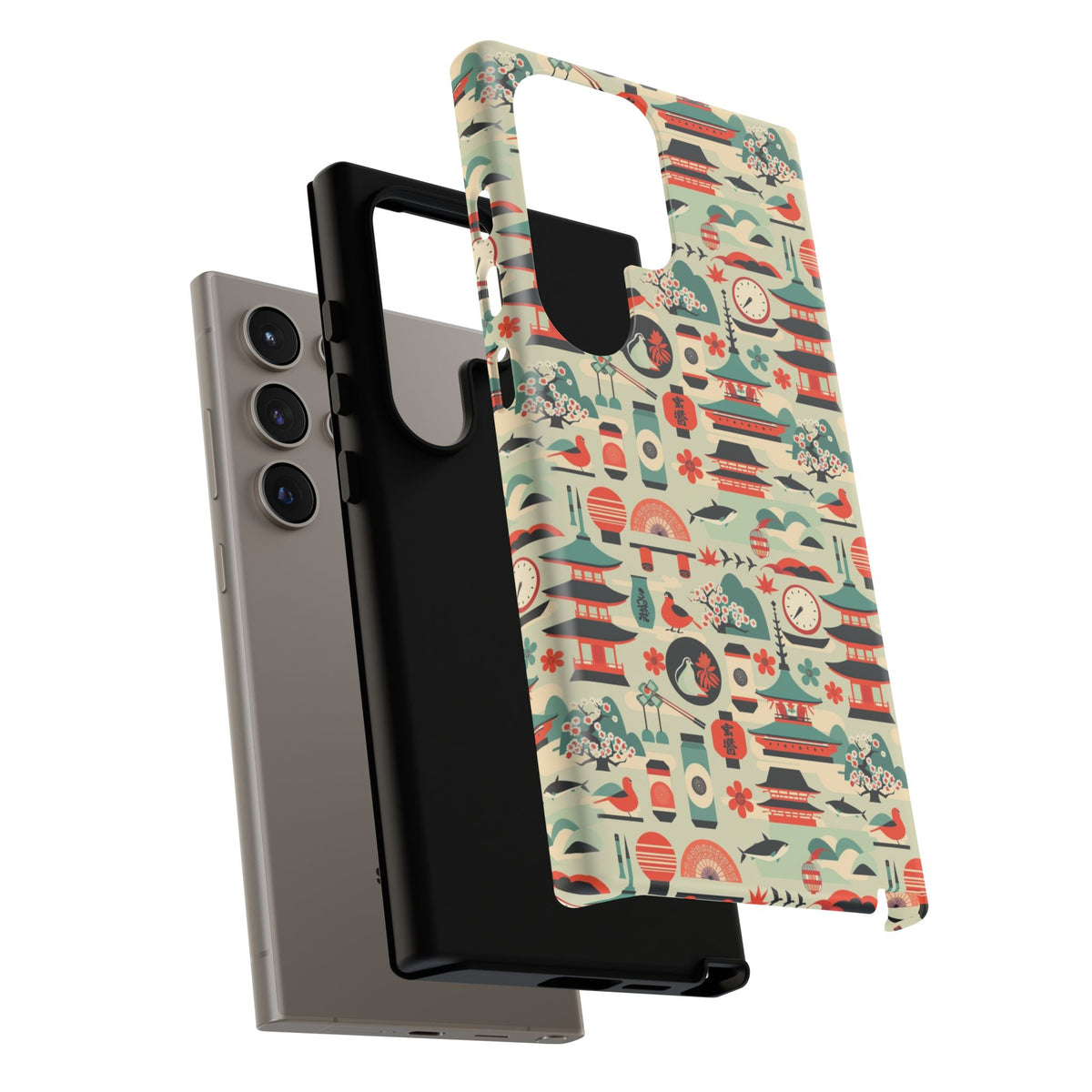 Japanese Pattern Phone Case – Elegant & Timeless Design for Your Phone 105