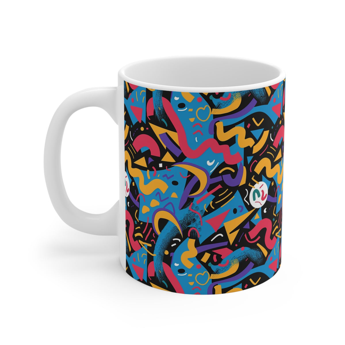 90s Retro Coffee Mug - Full Wrap Design 494