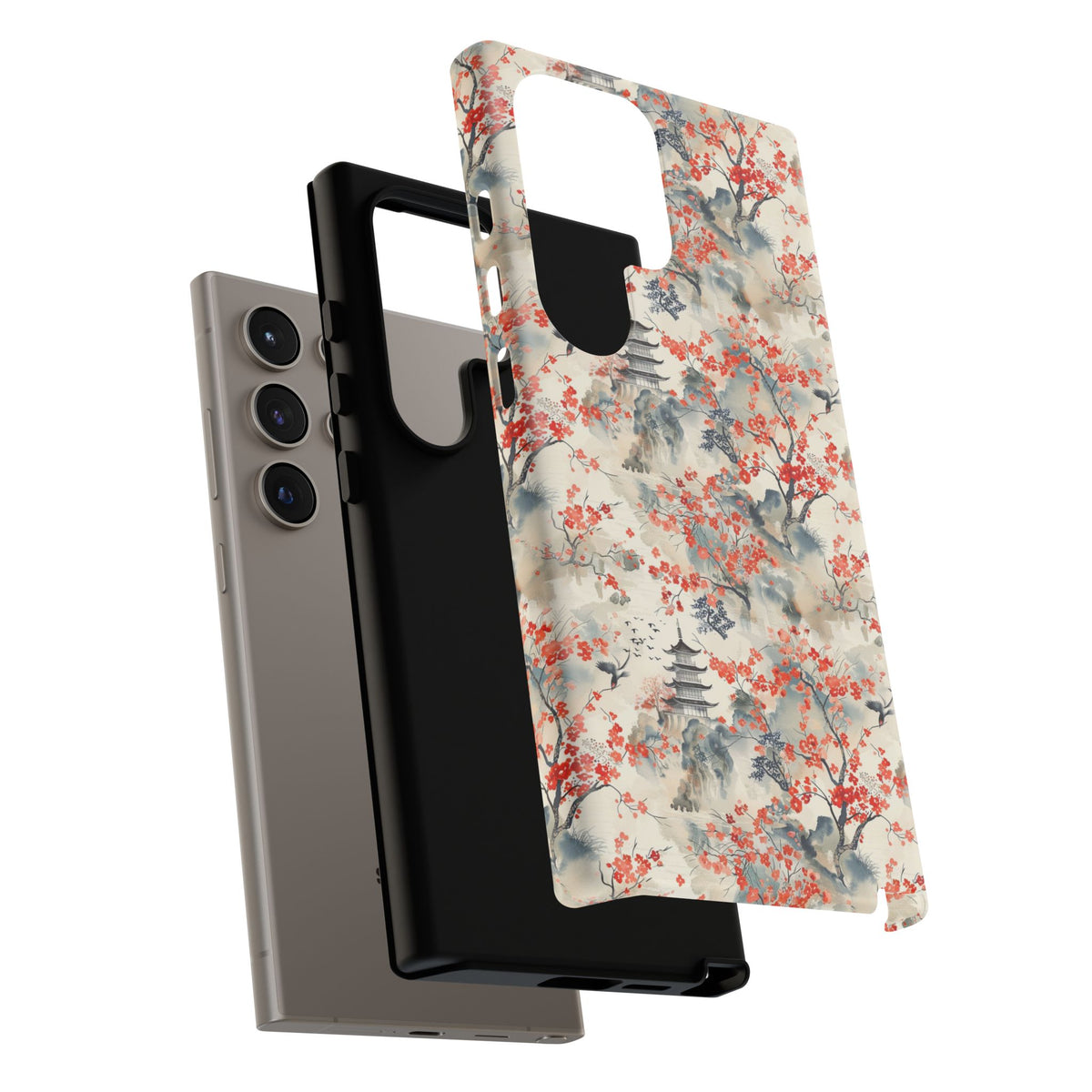 Japanese Style Pattern Phone Case - Elegant & Protective Cover