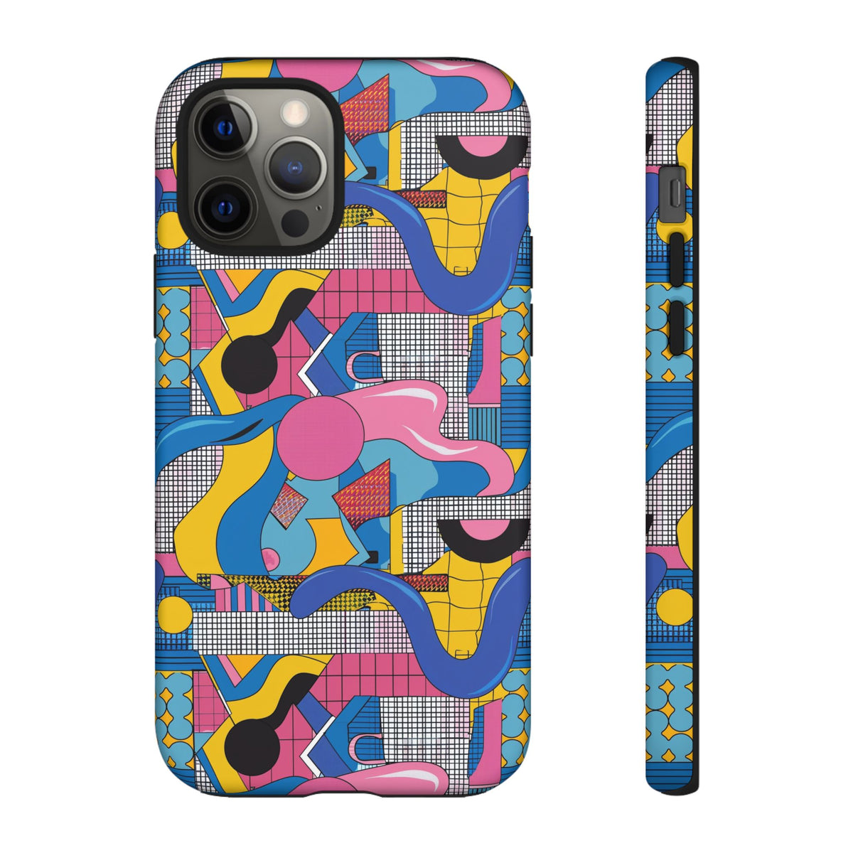 90s Themed Seamless Pattern Phone Case – Embrace Retro Style and Protection 224