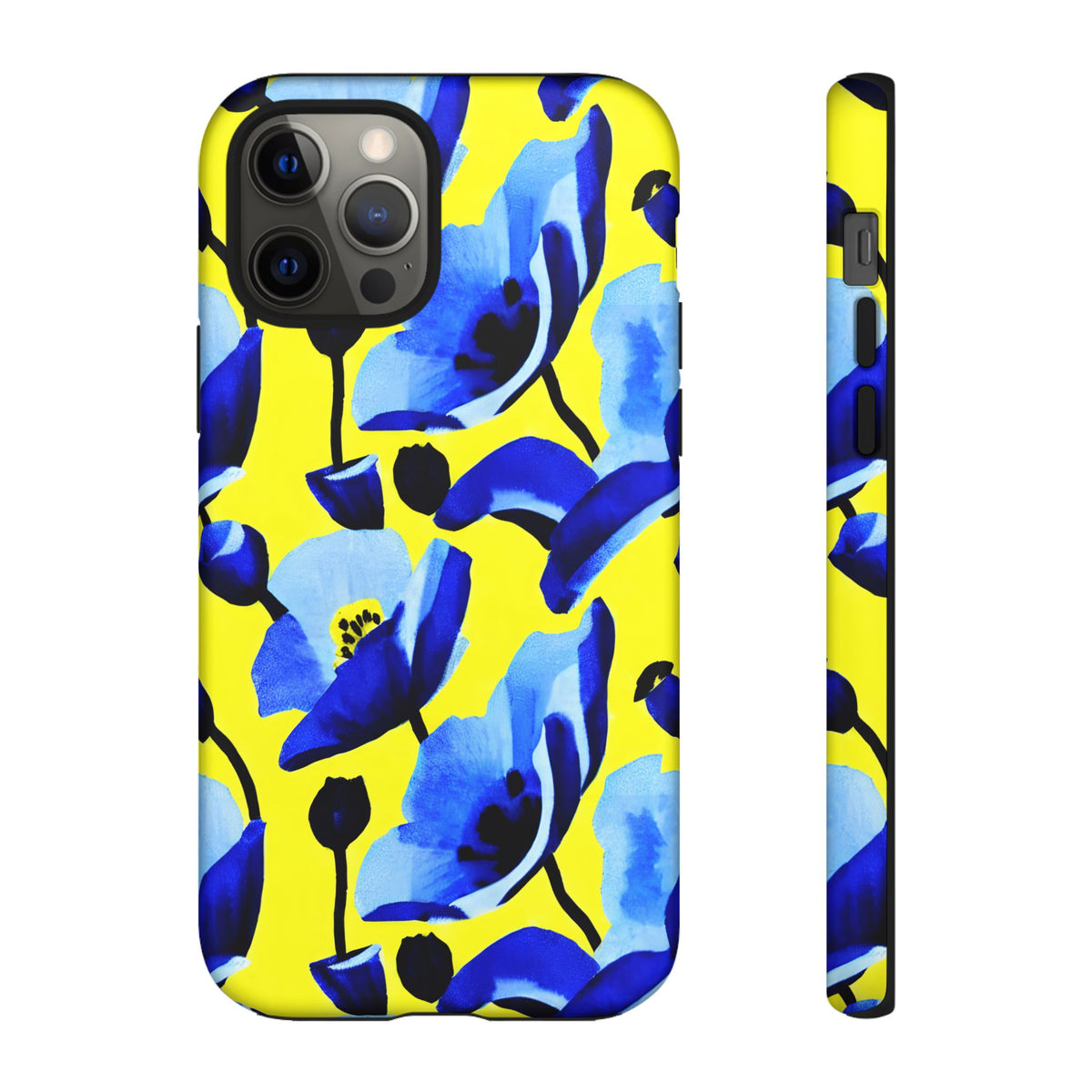 Vibrant Blue Floral Phone Case – A Perfect Fusion of Style and Protection