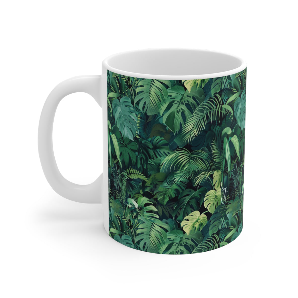 Endless Forest Pattern Coffee Mug - Nature-Inspired Ceramic Drinkware 004