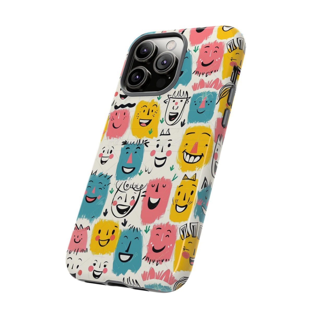 Happy Faces Phone Case – Joyful and Cheerful Design for a Bright Look