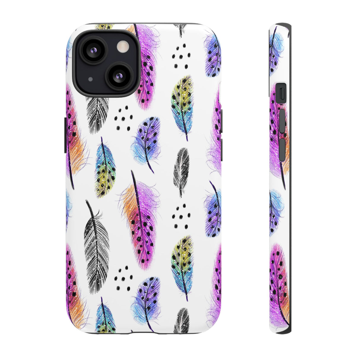 Feather Pattern Phone Case – Elegant & Durable Protection for Your Phone