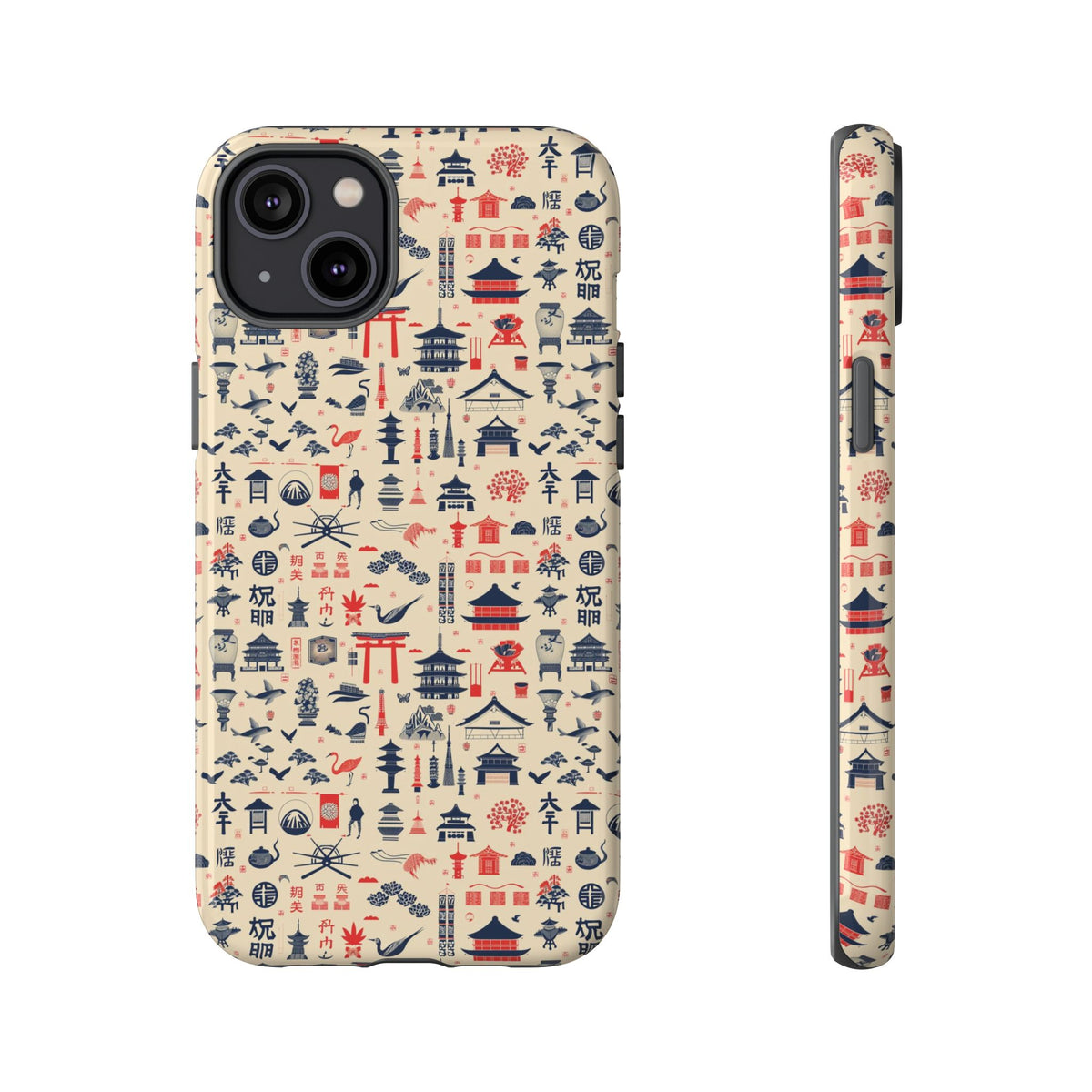 Japanese Pattern Phone Case – Elegant & Timeless Design for Your Phone 086