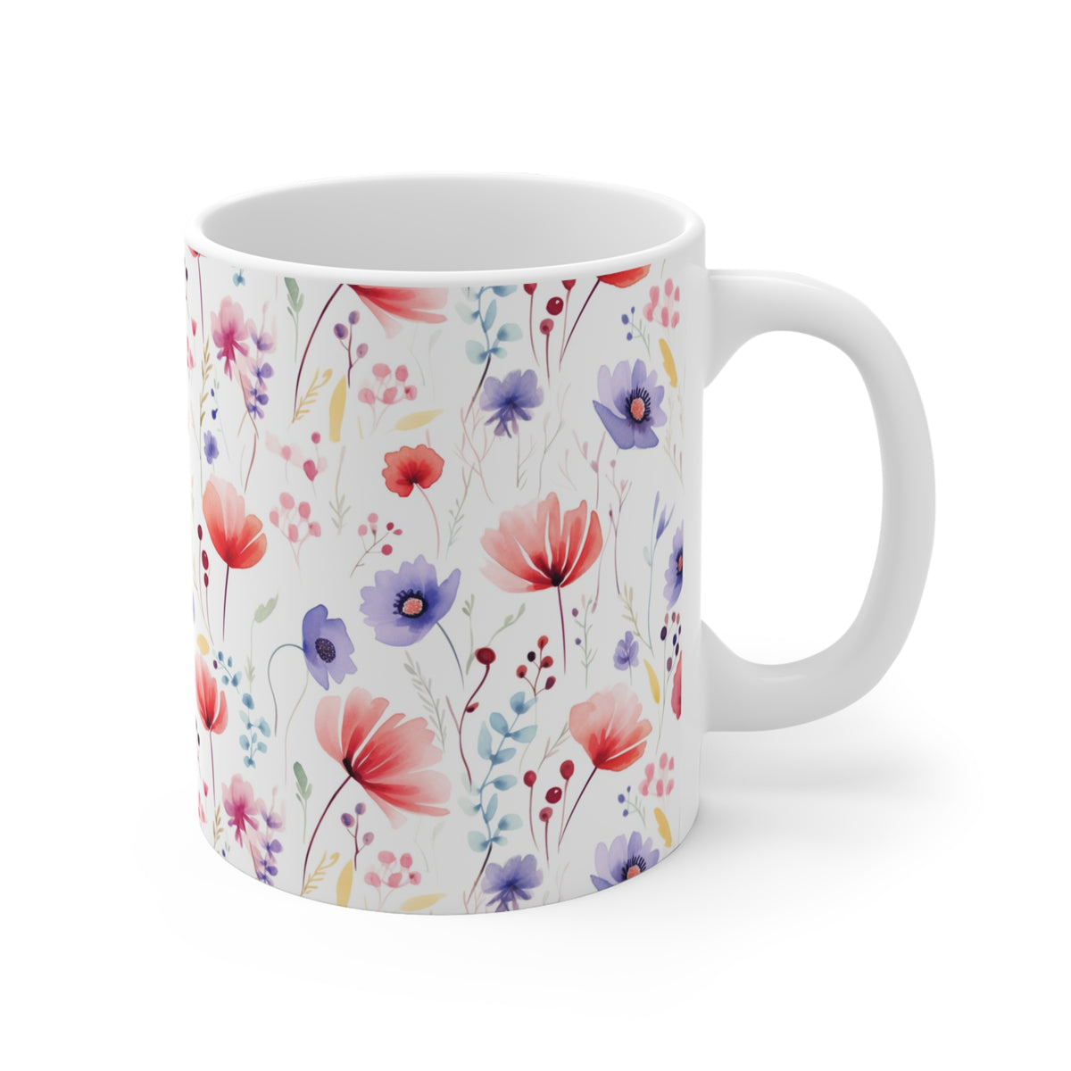 Various Watercolor Design All Over Coffee Mug – Unique Artistic Ceramic Coffee Cup 322