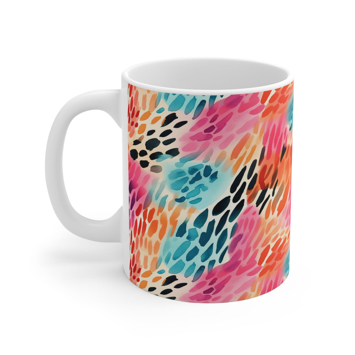 Various Watercolor Design All Over Coffee Mug – Unique Artistic Ceramic Coffee Cup 156