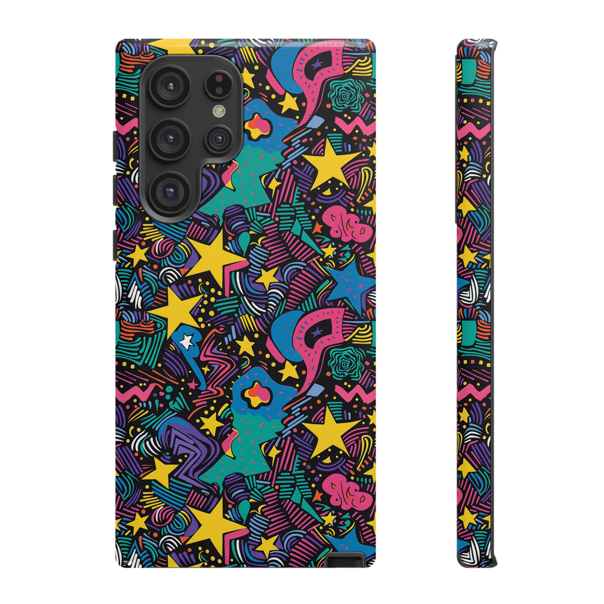 90s Themed Seamless Pattern Phone Case – Embrace Retro Style and Protection 227