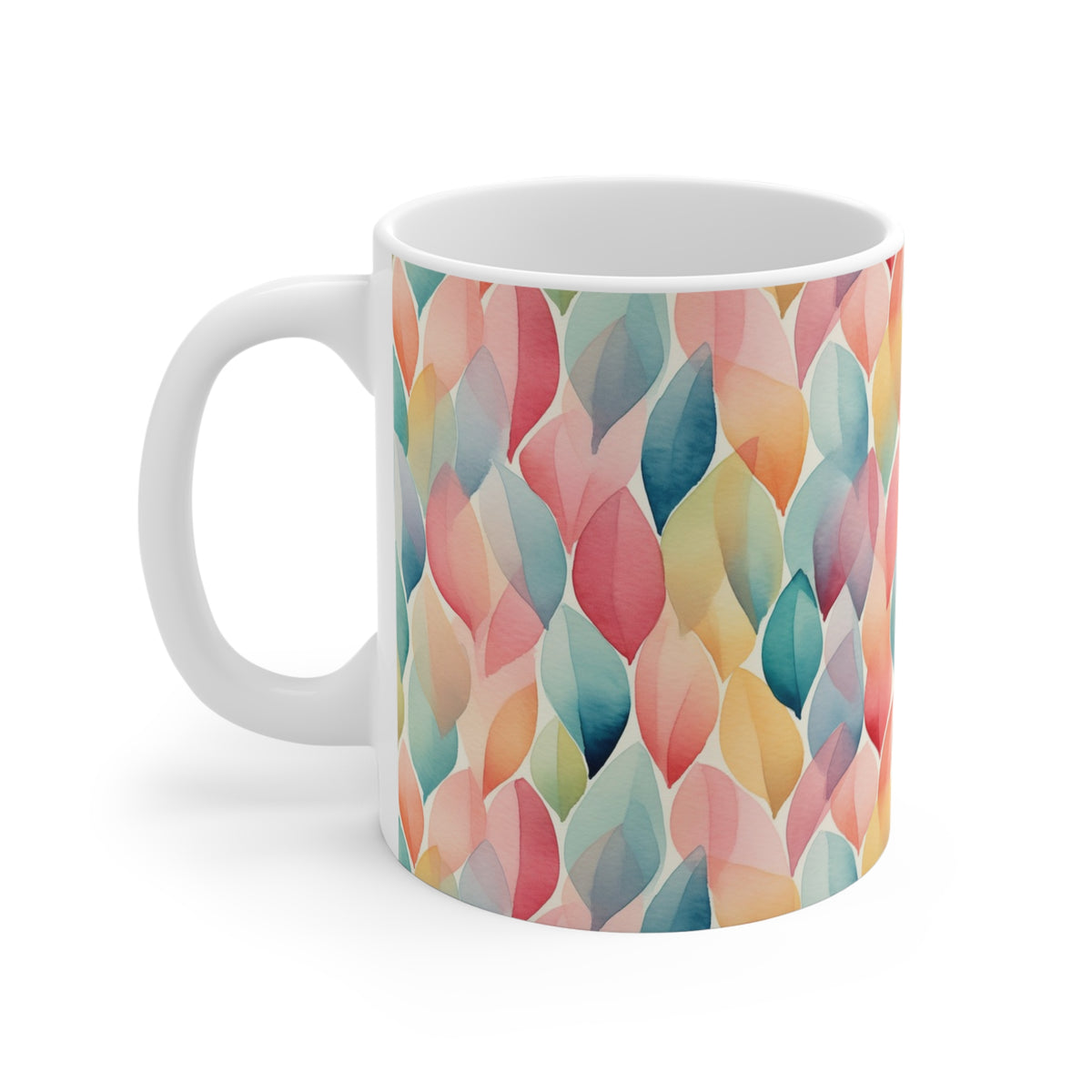 Various Watercolor Design All Over Coffee Mug – Unique Artistic Ceramic Coffee Cup 70